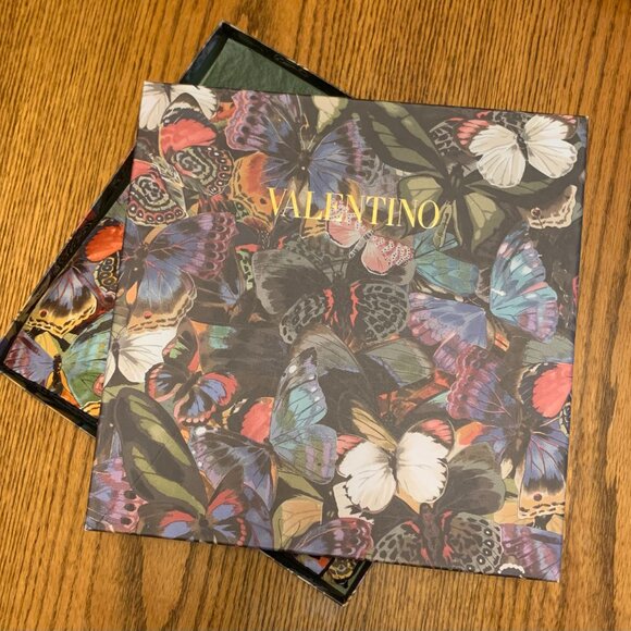 Valentino Silk Scarf, Butterfly, with original Box - Picture 4 of 6